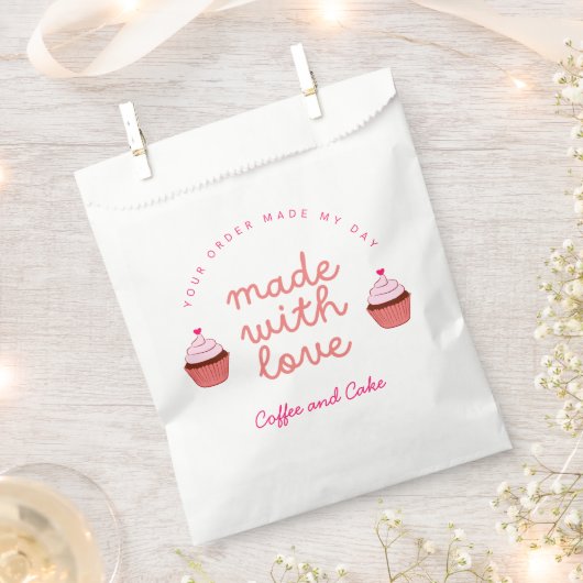 Coffee and Cake Made with love Cupcake Bedankzakje (Geknipt)