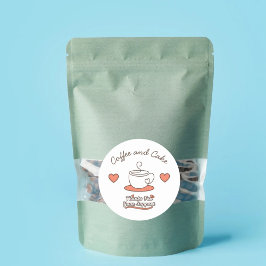 Coffee and Cake  Ronde Sticker