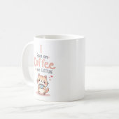 Coffee and Cattitude Funny Cat Mug Koffiemok (Voorkant links)
