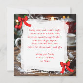 Coffee and Christmas Donuts Festive Poem Feestdagenkaart (Achterkant)