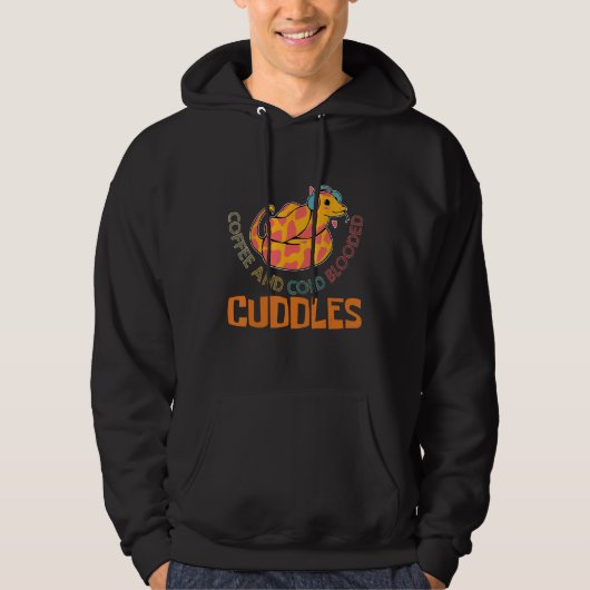 Coffee And Cold Blooded Cuddles Snake and Coffee Hoodie (Voorkant)
