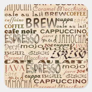 Coffee And Cream Vierkante Sticker