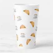 Coffee and Croissant Pattern Mug Latte Mok (Voorkant)