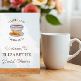 Coffee and Croissants Bridal Shower Acryl Bord