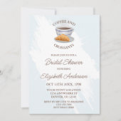 Coffee and Croissants Bridal Shower Kaart (Voorkant)