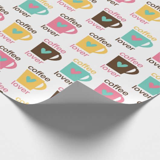 Coffee and Donut Pattern Cadeaupapier (Hoek)
