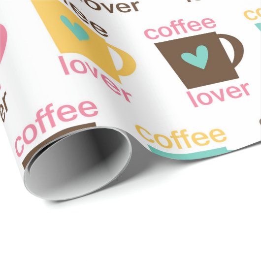 Coffee and Donut Pattern  Cadeaupapier (Rol Hoek)