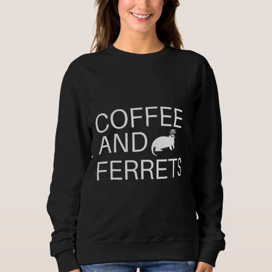 Coffee And Ferrets Womens Polecat Caffeine Tee Trui (Voorkant)