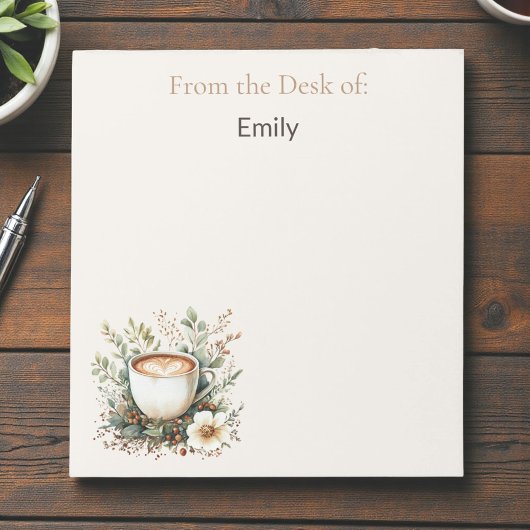 Coffee and Floral Notitieblok