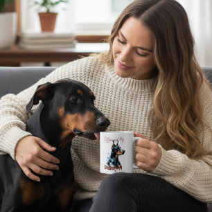 Coffee and My Doberman Blacks schattige/gepersonal Koffiemok