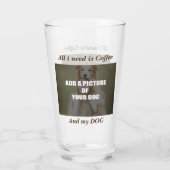 Coffee and my Dog Throw Pillow Glas (Achterkant)
