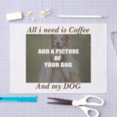 Coffee and my Dog Throw Pillow Tissuepapier (Craft)