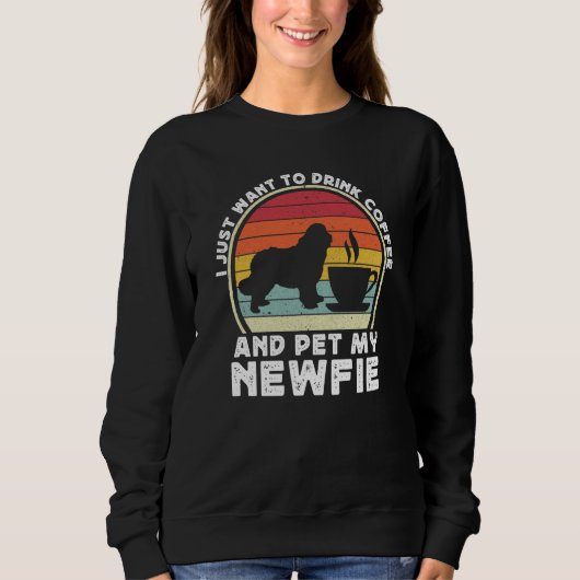 Coffee And Newfie For Men Women Newfoundland Dog D Trui (Voorkant)