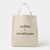 Coffee and Showtunes Musical Theater Lover Custom Tote Bag (Achterkant)