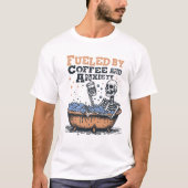 Coffee Anxiety Skeleton Funny T-shirt (Voorkant)