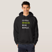 Coffee Archery Wine Repeat Bow And Arrow Sport Fun Hoodie (Voorkant volledig)