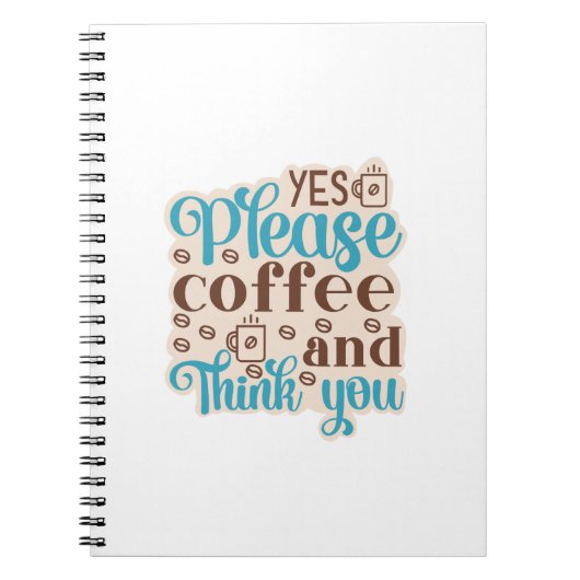 Coffee Art Coffee And Think You Notitieboek (Voorkant)