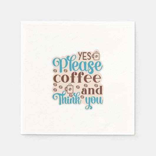 Coffee Art Coffee And Think You Servet (Voorkant)