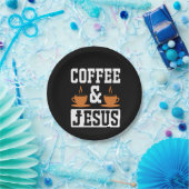 Coffee Art Coffee & Jesus Papieren Bordje (Feest)