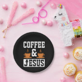 Coffee Art Coffee & Jesus Papieren Bordje (Feest)