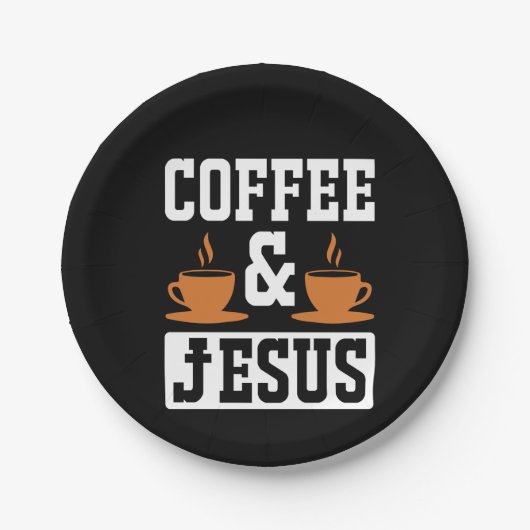 Coffee Art Coffee & Jesus Papieren Bordje (Voorkant)