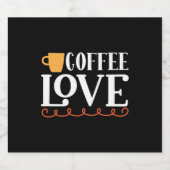 Coffee Art Coffee Love Bier Etiket (Enkel label)
