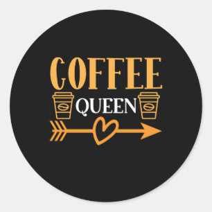 Coffee Art Coffee Queen Ronde Sticker