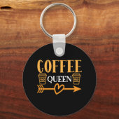 Coffee Art Coffee Queen Sleutelhanger (Voorkant)