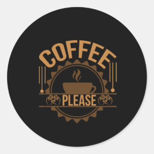Coffee Art Coffee Ronde Sticker
