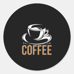 Coffee Art Coffee Ronde Sticker