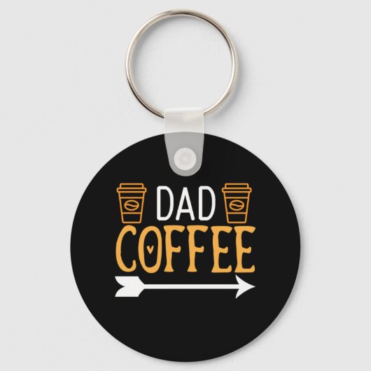 Coffee Art Dad Coffee Sleutelhanger (Voorkant)