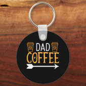 Coffee Art Dad Coffee Sleutelhanger (Voorkant)