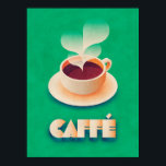 Coffee Art Deco Green Poster<br><div class="desc">Kunst Deco retro koffie.</div>