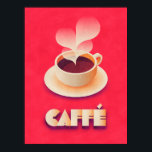 Coffee Art Deco Red Poster<br><div class="desc">Kunst Deco retro koffie.</div>