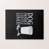 Coffee Art Dog Moeder Koffee Lover Legpuzzel (Horizontaal)