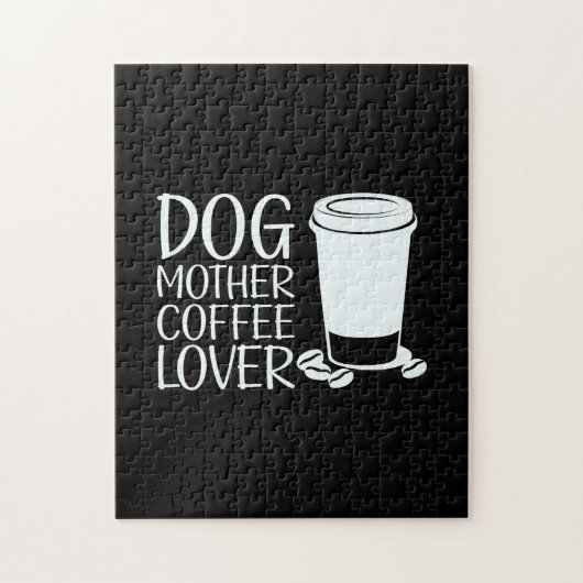 Coffee Art Dog Moeder Koffee Lover Legpuzzel (Verticaal)