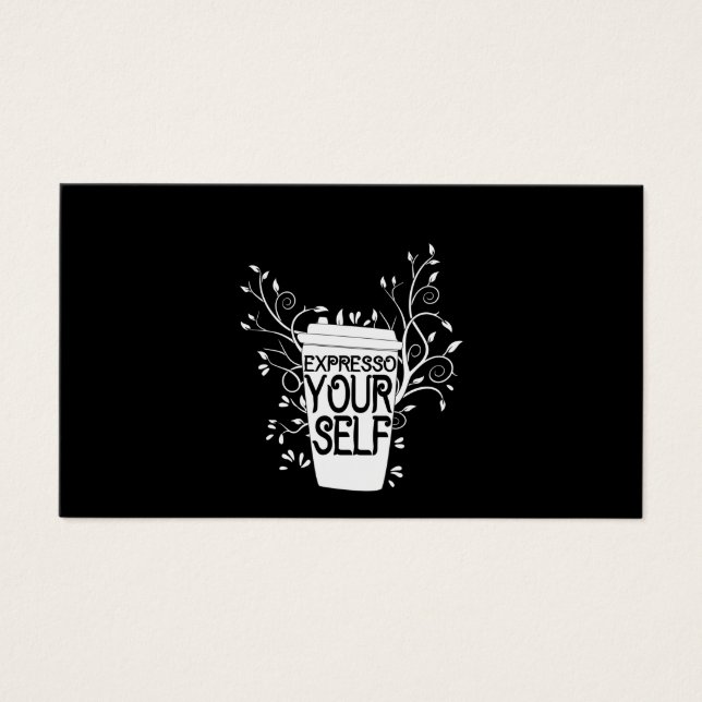 Coffee Art Expresso Yourself Visitekaartje (Voorkant)