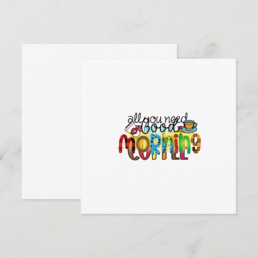 Coffee Art Good Morning Kaart (Voorkant / Achterkant)