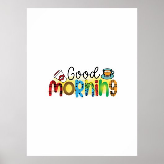 Coffee Art Good Morning Poster (Voorkant)