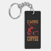 Coffee Art I Love Coffee Sleutelhanger (Voorkant Links)