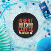 Coffee Art Insert to Coffee Begin Papieren Bordje (Feest)