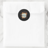 Coffee Art It's Always Coffee Time Ronde Sticker (Tas)