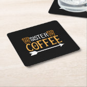 Coffee Art Sister Coffee Kartonnen Onderzetters (Schuin)