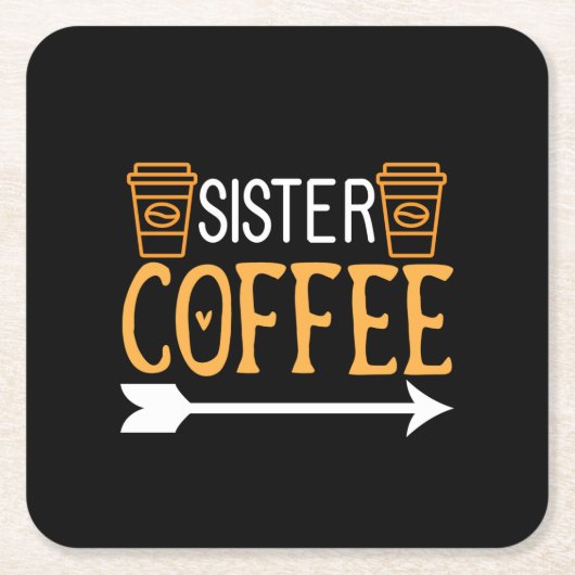 Coffee Art Sister Coffee Kartonnen Onderzetters (Voorkant)