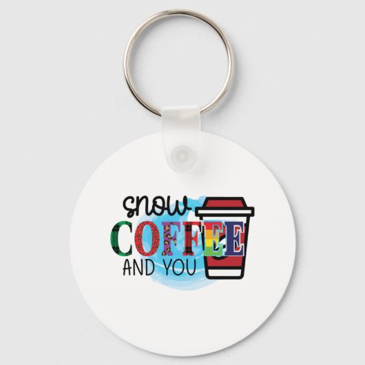 Coffee Art Snow Coffee en jij Sleutelhanger (Voorkant)