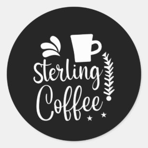 Coffee Art Sterling Coffee Ronde Sticker