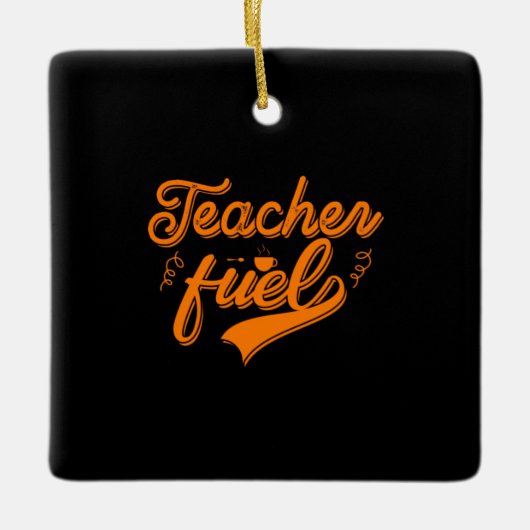 Coffee Art Teacher Fuel Keramisch Ornament (Voorkant)