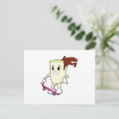 Coffee as Skater with Skateboard Briefkaart (Staand voorkant)