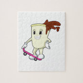 Coffee as Skater with Skateboard Legpuzzel (Verticaal)