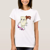 Coffee as Skater with Skateboard T-shirt (Voorkant)